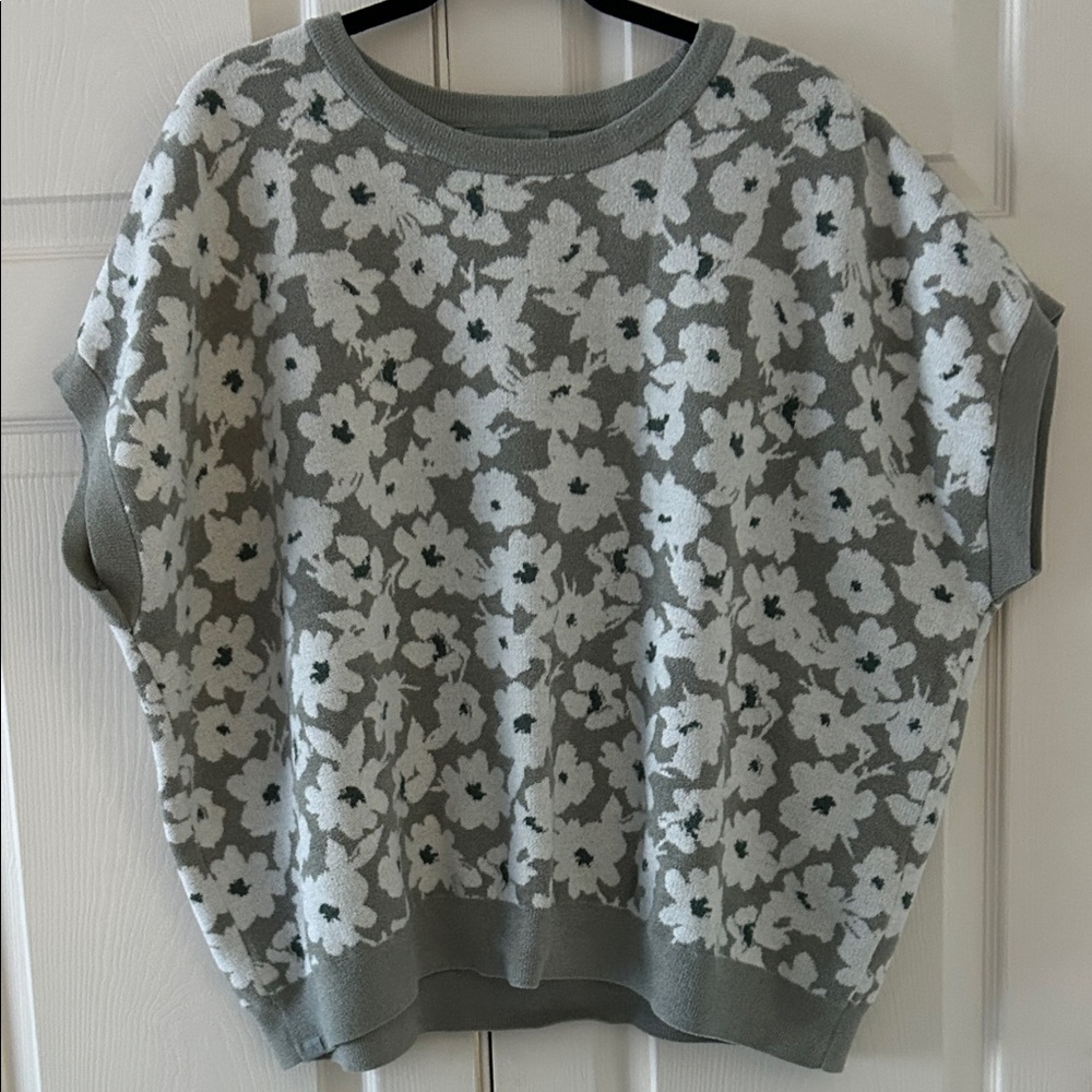 Barefoot Dreams CozyChic Ultra Lite Sweater in Gray and Cream